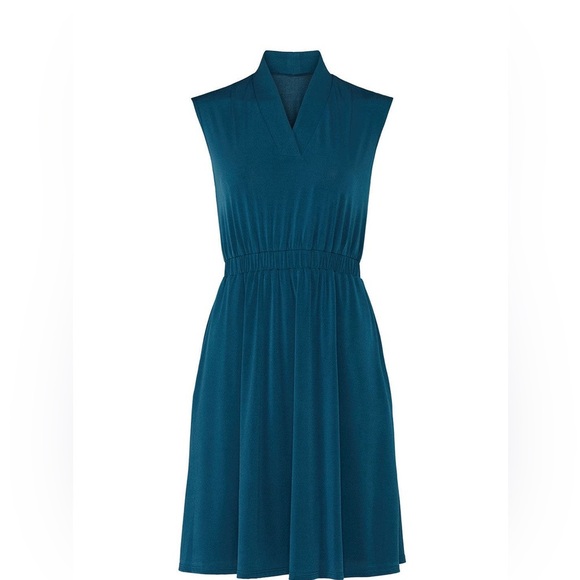 Of Mercer Teal Park Place Swing Mini Dress - Picture 4 of 10